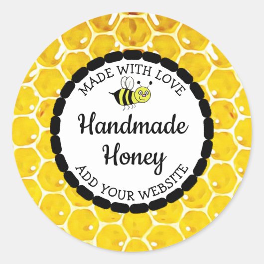 手作りハニーフード瓶ラベル ラウンドシール (正面)