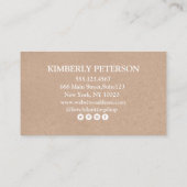 手作りハートかぎ編み名刺の子猫 名刺 (裏面)