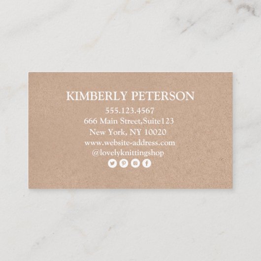 手作りハートカード付き子猫 名刺 (裏面)