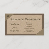 手作りハートクラシックブラウン 名刺 (裏面)