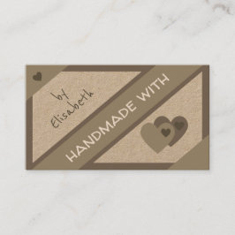手作りハートクラシックブラウン 名刺