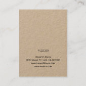 手作りハートヘアークリップ表示カードホルダー 名刺 (裏面)