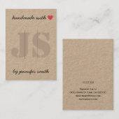 手作りハートヘアークリップ表示カードホルダー 名刺 (正面/裏面)