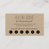 手作りハート |クラフト素朴ロイヤリティ ロイヤリティカード (裏面)