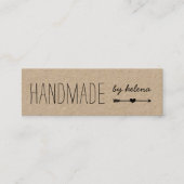 手作りハート |クラフ素朴ト スキニー名刺 (正面)