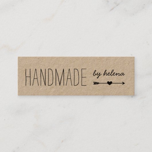 手作りハート |クラフ素朴ト スキニー名刺 (正面)