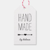 手作りハート |素朴 | ギフトタグ (正面)