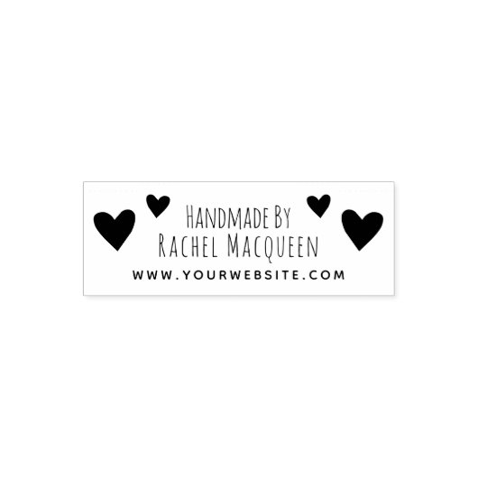 手作りハートWebサイトビジネス包装 セルフインキングスタンプ (デザイン)
