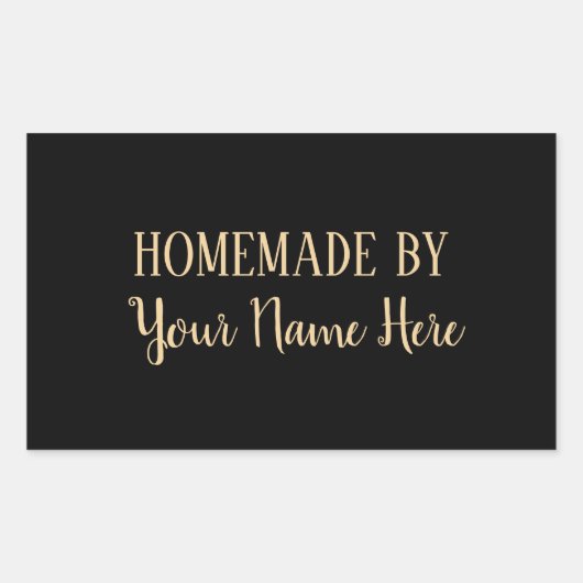 手作りバイクッキーケエレガントーキ 長方形シール (正面)