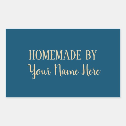 手作りバイクッキーケエレガントーキ 長方形シール (正面)