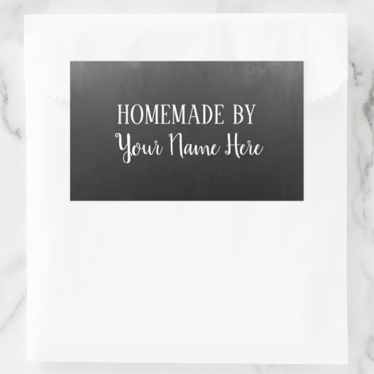 手作りバイベーカリークッキーケーキヴィンテージ黒板 長方形シール (バッグ)