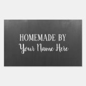 手作りバイベーカリークッキーケーキヴィンテージ黒板 長方形シール (正面)