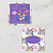 手作りバスシャワー爆弾美しい製品 スクエア名刺 (正面/裏面)