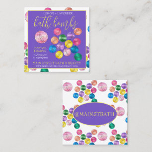 手作りバスシャワー爆弾美しい製品 スクエア名刺