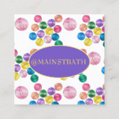 手作りバスシャワー爆弾美しい製品 スクエア名刺 (裏面)