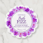 手作りバスフィズパンジー紫ホワイト フェイバータグ (正面)