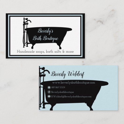 手作りバスブティック 名刺 (正面/裏面)
