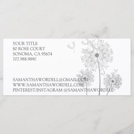 手作りバス体美しい製品価格表 メニュー (裏面)