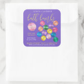 手作りバス美しいビジネスシャワー爆弾ラベル スクエアシール (バッグ)