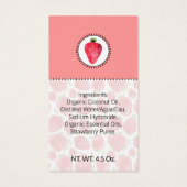 手作りバス＆ボディラベル イチゴ | ギフトタグ (裏面)