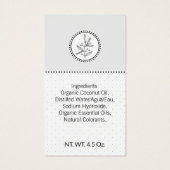 手作りバス&体ラベルブラック&ホワイトギフトラベル (裏面)