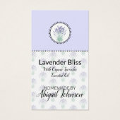 手作りバス&体ラベルラベンダー |ギフトラベル (正面)