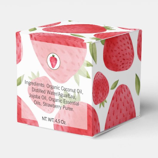 手作りバス&体包装 |いちご フェイバーボックス (裏面サイド)