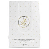 手作りバス&体包装 |金ゴールドと黒 ミディアムペーパーバッグ (裏面)