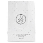 手作りバス&体包装 |黒と白 ミディアムペーパーバッグ (裏面)