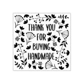 手作りパタ買ーンありがとう ラバースタンプ (インプリント)