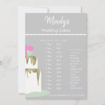 手作りパン屋のカップケーキのチラシ価格表カード