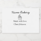 手作りパン屋　あなたのテキスト名をカスタマイズ追加 フードラベル (シングルラベル)