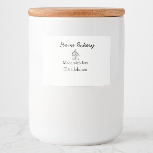 手作りパン屋　あなたのテキスト名をカスタマイズ追加 フードラベル (正面)