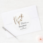 手作りパーソナライズされたありがとう ラウンドシール (封筒)