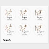 手作りパーソナライズされたありがとう ラウンドシール (シート)