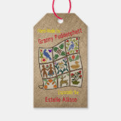 手作りパーソナライズされたのラベル用キルター ギフトタグ (正面)