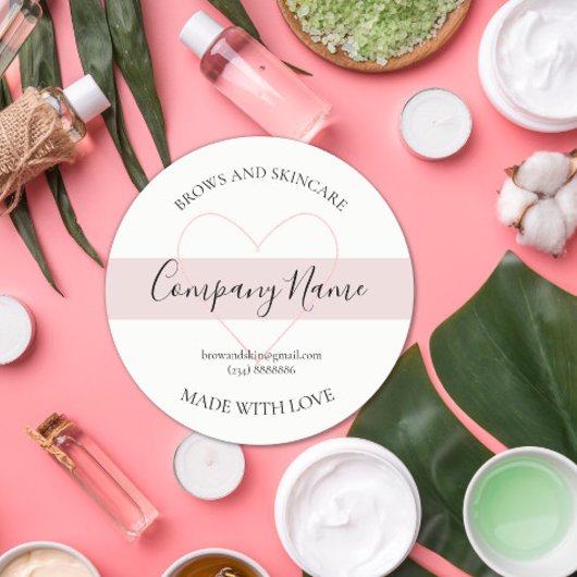 手作りパーソナライズされた化粧品ラベル ラウンドシール