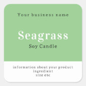 手作りパーソナライズされた製品情報 スクエアシール (正面)