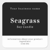 手作りパーソナライズされた製品情報 スクエアシール (正面)