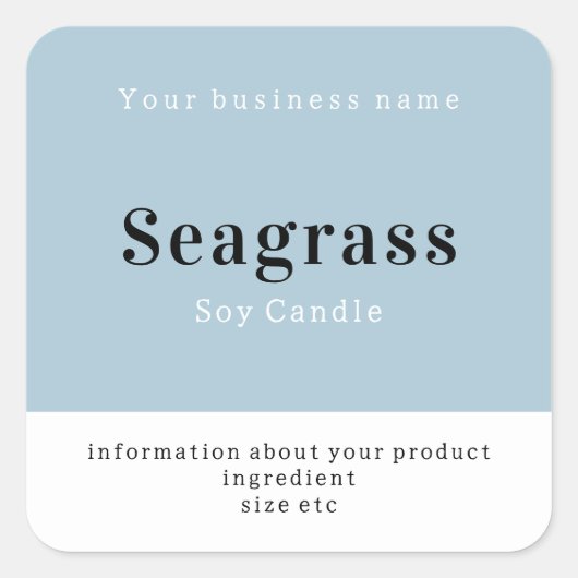 手作りパーソナライズされた製品情報 スクエアシール (正面)