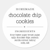 手作りパーソナライズされた食品/クッキーのシール ラウンドシール (正面)