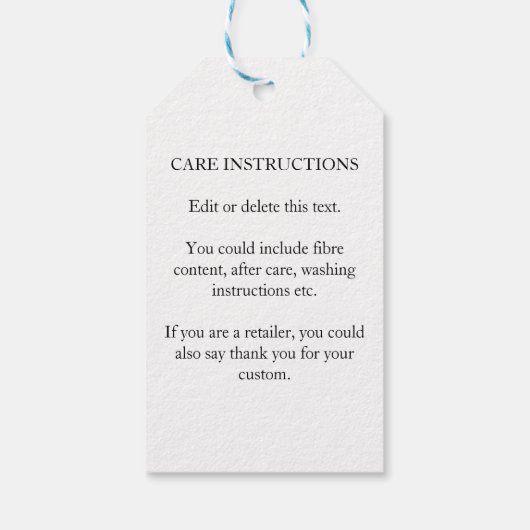 手作りヒョウ印刷レインボー編集可能文字 ギフトタグ (裏面)