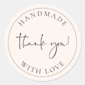 手作りビジネスありがとうご梱包ステッカーラベル ラウンドシール (正面)