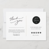 手作りビジネス感謝お客様の製品梱包カード 招待状 (裏面)