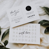 手作りビジネス感謝お客様の製品梱包カード 招待状