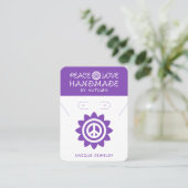 手作りビジネスQRコードジュエリー表示カード コーリングカード (スタンド正面)