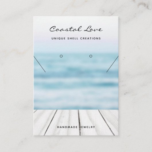 手作りビジネスQRコードジュエリー表示カード コーリングカード (正面)