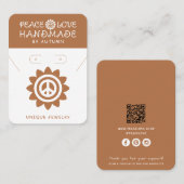 手作りビジネスQRコードジュエリー表示カード コーリングカード (正面/裏面)