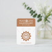 手作りビジネスQRコードジュエリー表示カード コーリングカード (スタンド正面)