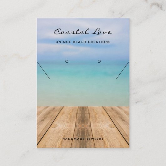 手作りビジネスQRコードジュエリー表示カード コーリングカード (正面)